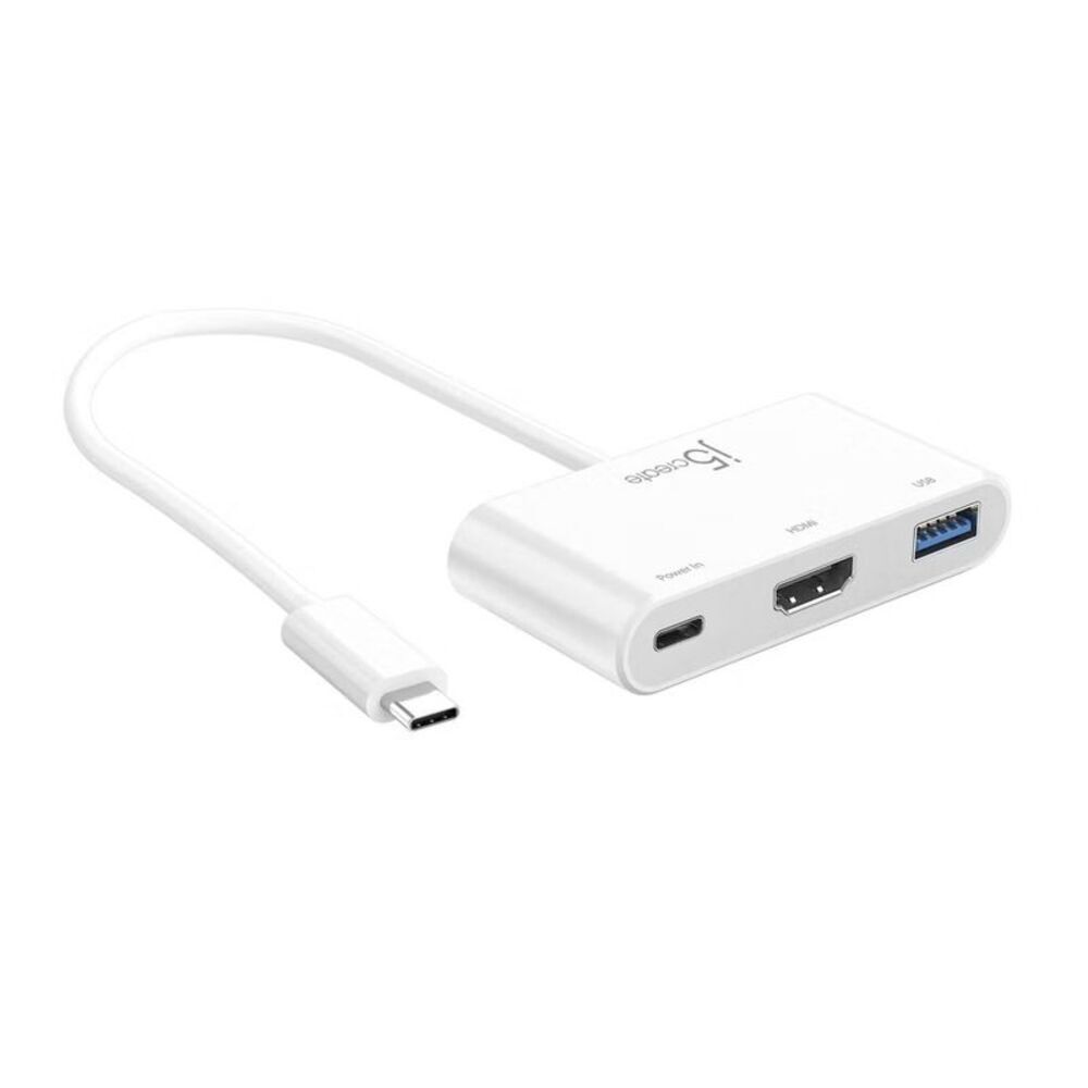Open Box - j5create -  USB Type-C to HDMI & USB 3.0 with Power D White